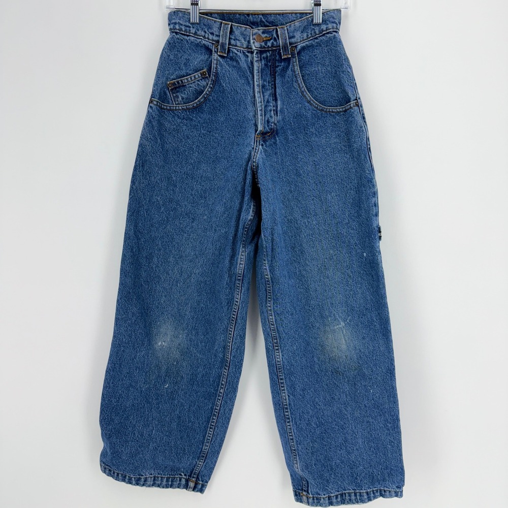 Vintage Menace Size 26 The Workman Baggy Carpenter Jeans Blue USA Made 90s Skate